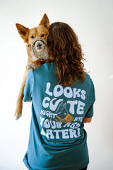 Bio-Baumwoll T-Shirt "Looks Cute Might Bite" Stargazer x sammy.thefoxdog
