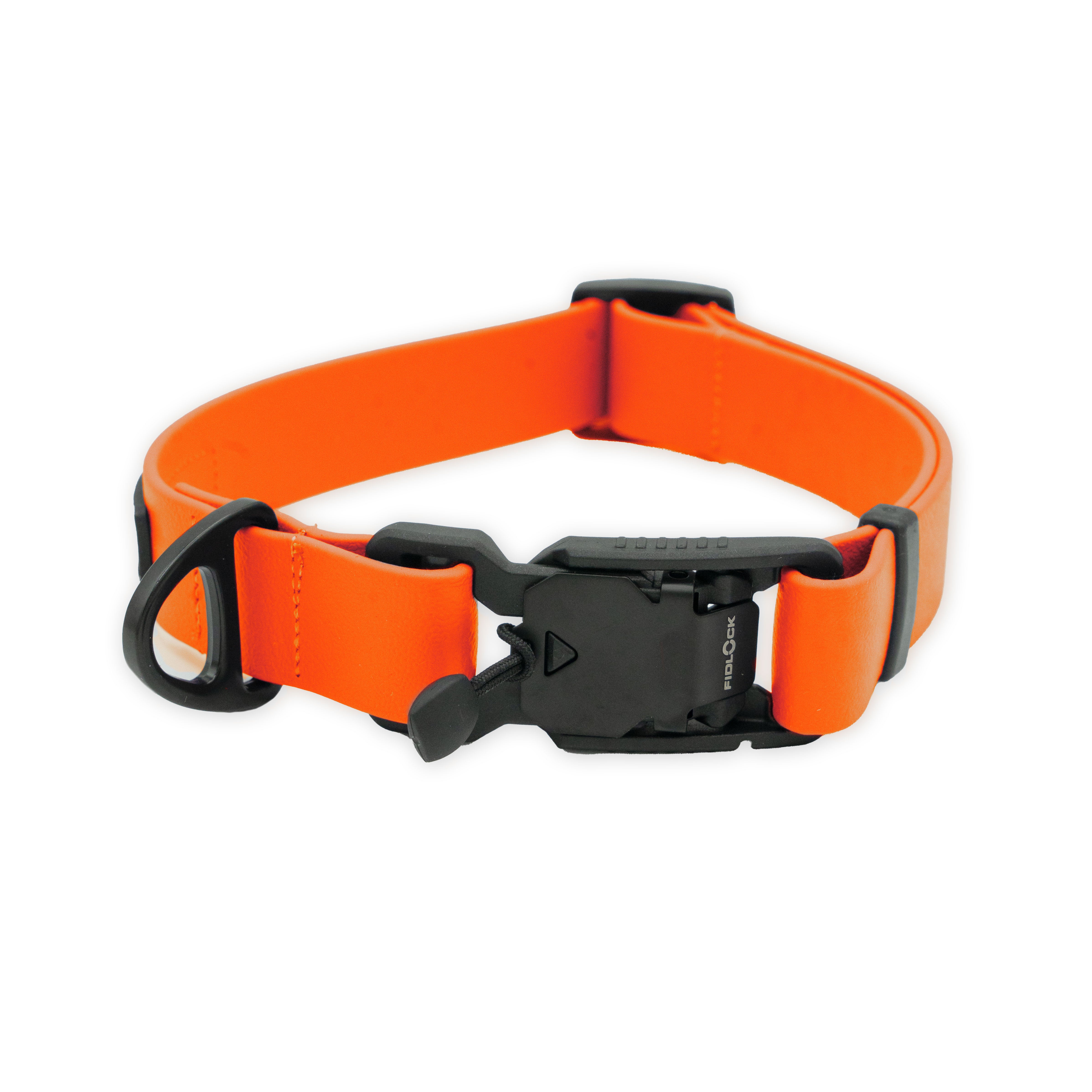 Hejnika Merida Biothane Halsband Neon Orange stufenlos verstellbares Biothanehalsband
