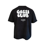 Oversized T-Shirt "GASSI CLUB" Washed Black