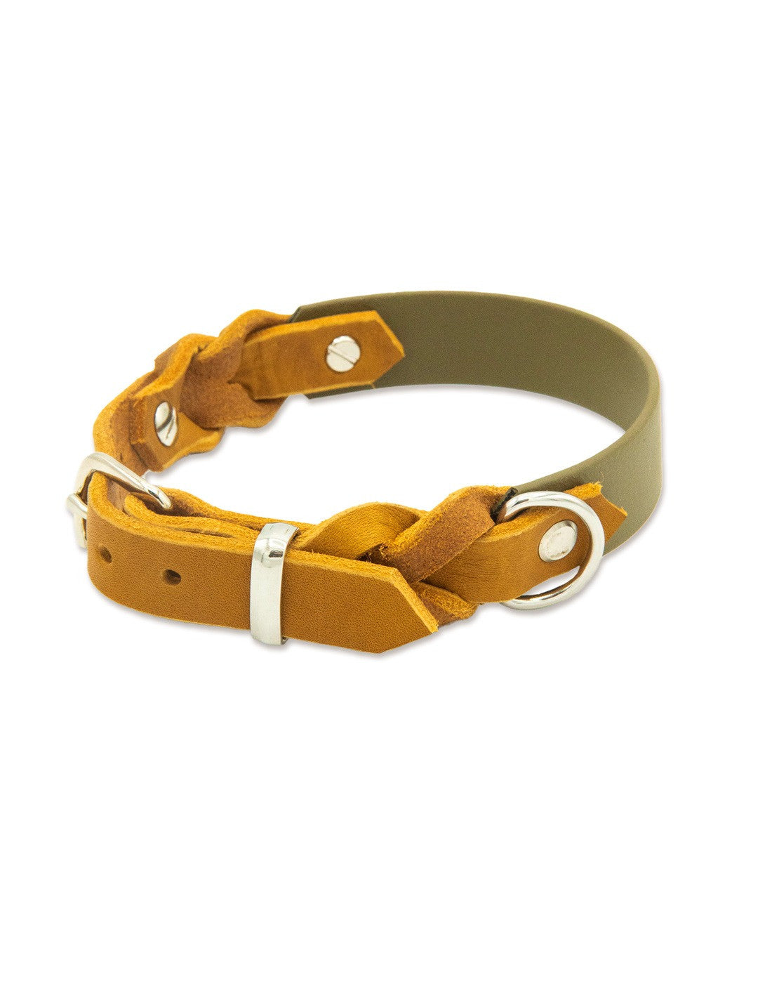 Halsband Stonehenge Olive / Cognac