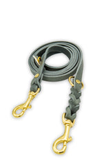 Wall Street Stone greased leather leash